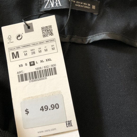 NWT ZARA High-Waisted Pants, Size M - Picture 6 of 7